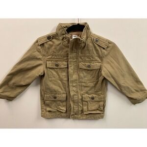 Gymboree Khaki Tan Canvas Jacket Coat Boys Youth S Small 5-6